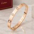 Pre-Owned Cartier Love Bracelet in 18K Rose Gold with Diamonds
