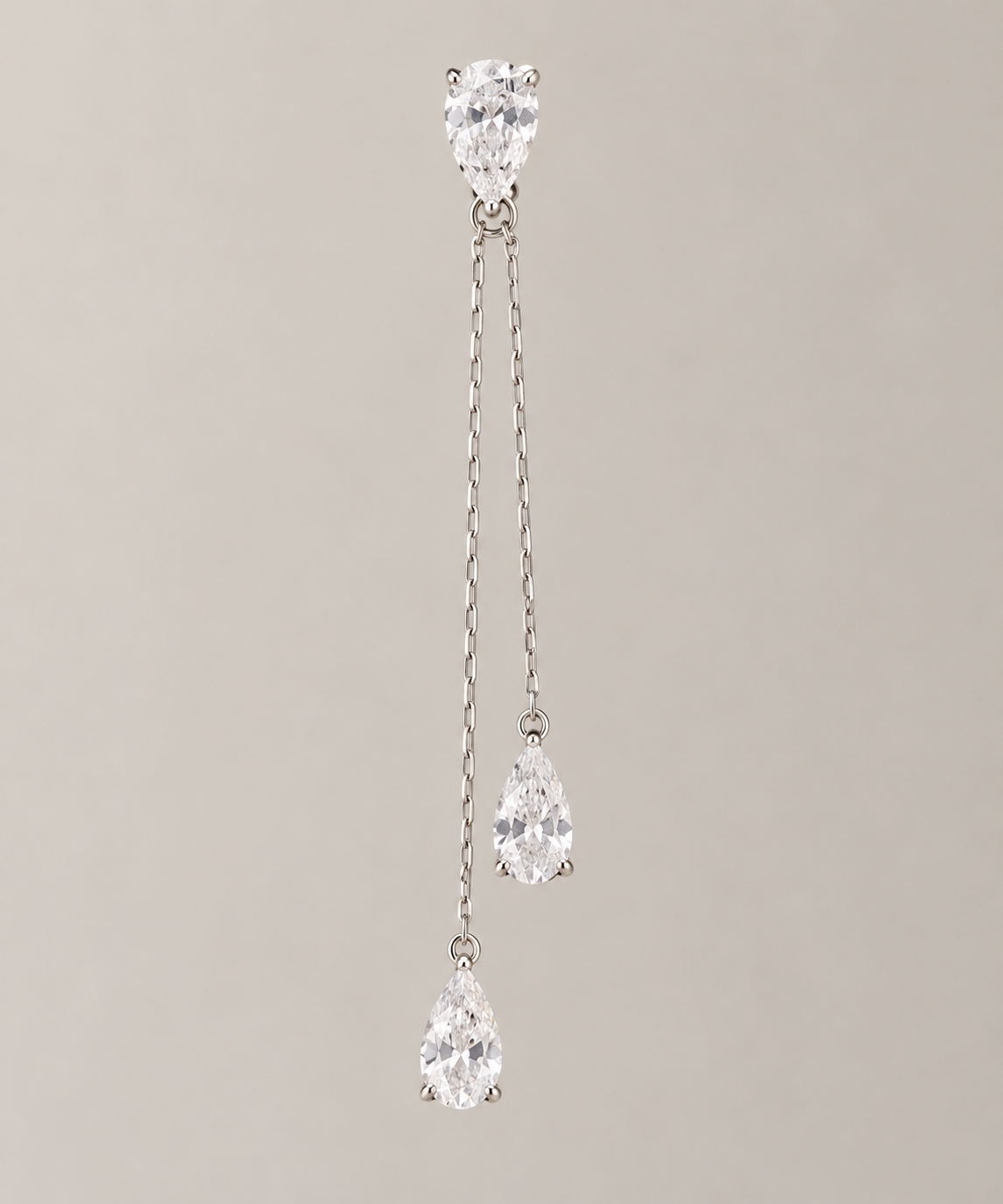 Lab Diamond Chandelier Earrings Pear-Cut