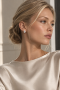 Pear Shaped Lab Grown Diamond Stud Earrings
