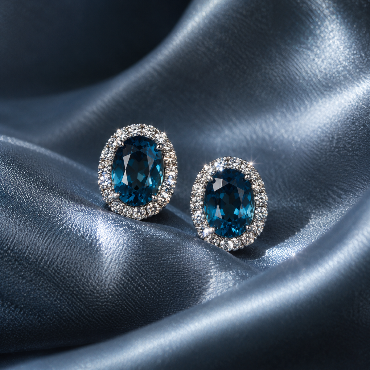 The Azure Halo Earrings